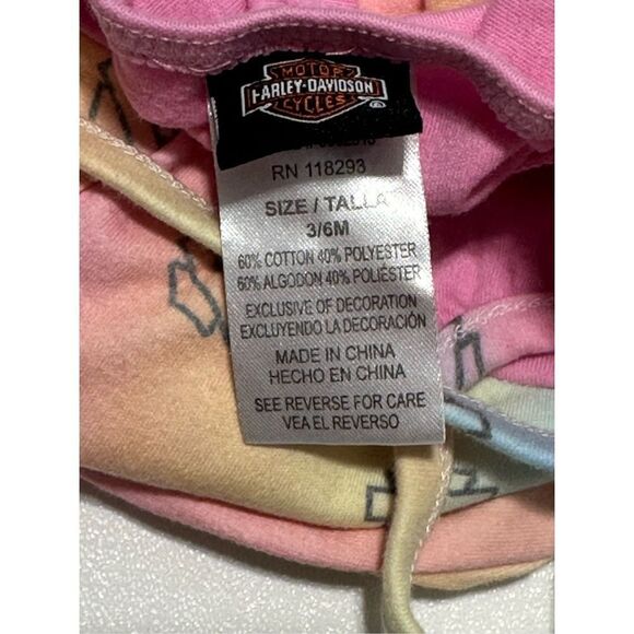 Harley Davidson Infant Girls Cute but Fierce Romper Bodysuit Pink Size 3-6M - Picture 5 of 8